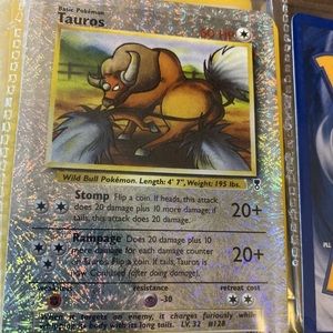Tauros Holo Pokemon Card Rare